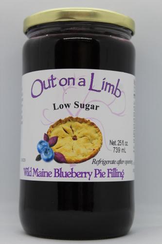 Low Sugar Wild Maine Blueberry Pie Filling